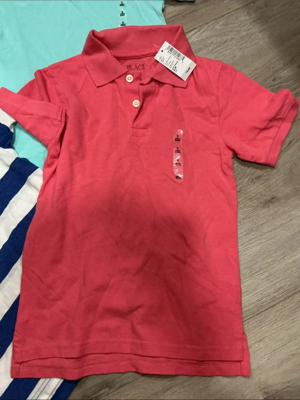 Bundle)The Children's Place Boys' Polo Pack - Navy, Aqua, Blue Stripe, Coral
